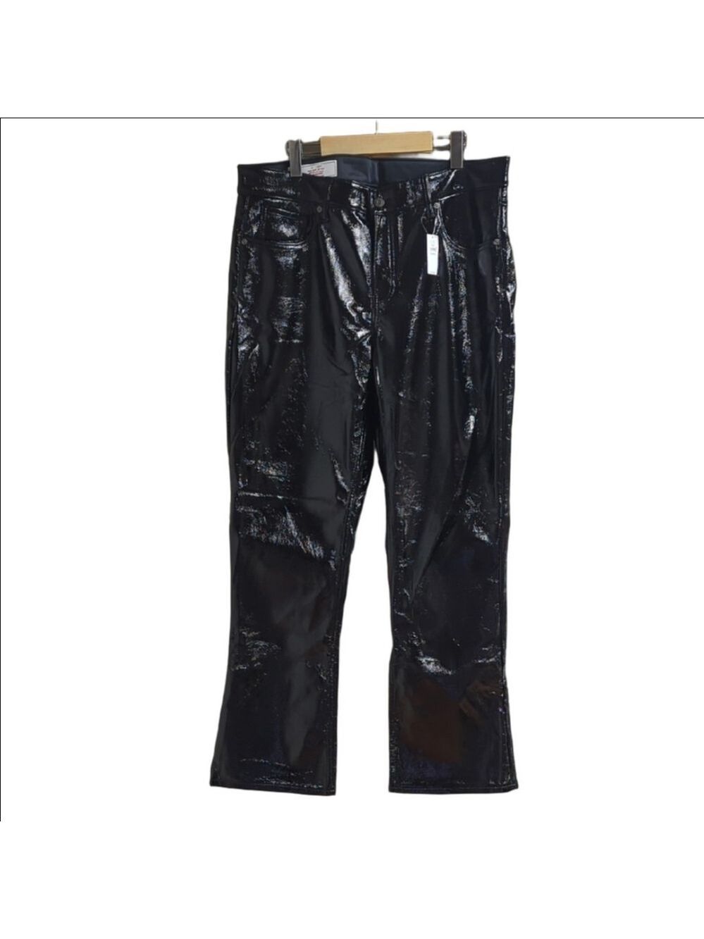 ​NWT GAP Black Faux Leather Baby Boot Mid Rise Pants Size 18